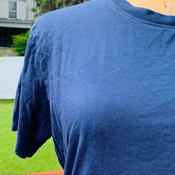 Everlane basic blue cotton short sleeve T-shirt Medium solid - Picture 2 of 4